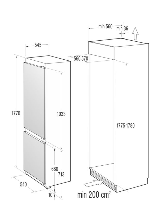 Купить Встраиваемый холодильник Gorenje NRKI 5181 CW — Фото 2