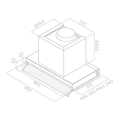 Купить Вытяжка встраиваемая ELICA BOXIN IX/A/90 — Фото 3