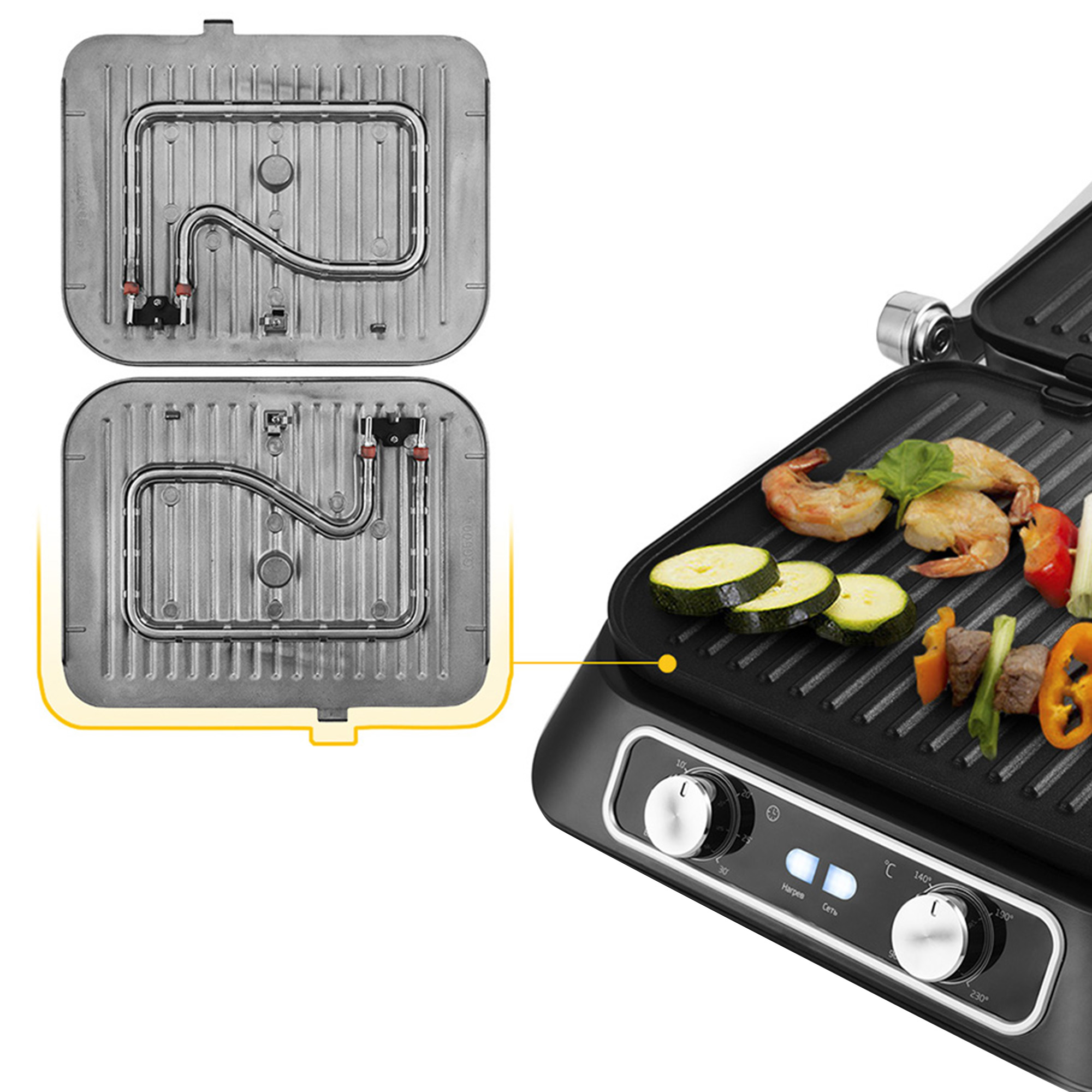 Купить Электрический гриль Kitfort КТ-1652 черный — Фото 5