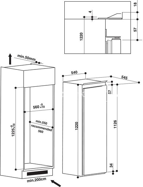 Купить Встраиваемый холодильник Whirlpool ARG 752/A+ — Фото 3
