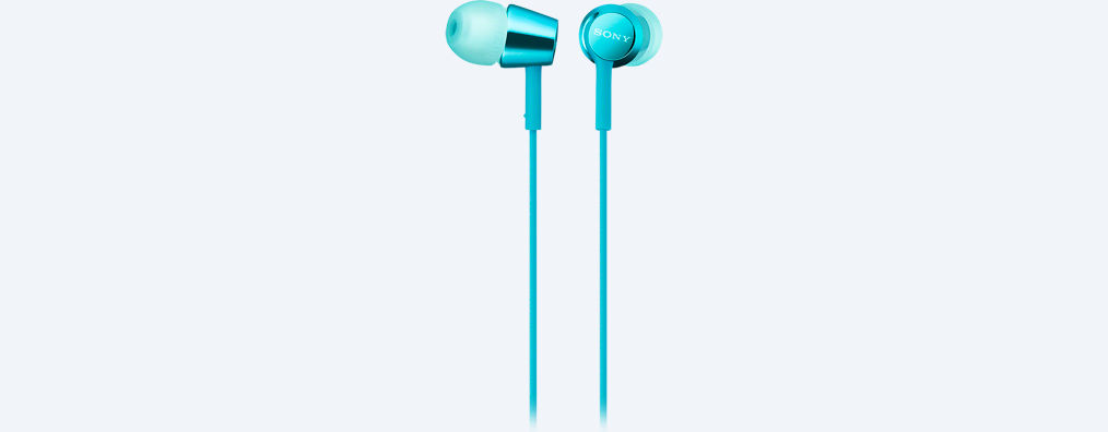 Наушники SONY MDR-EX155 L ментоловые																		 — описание, фото, цены в интернет-магазине PT Stores