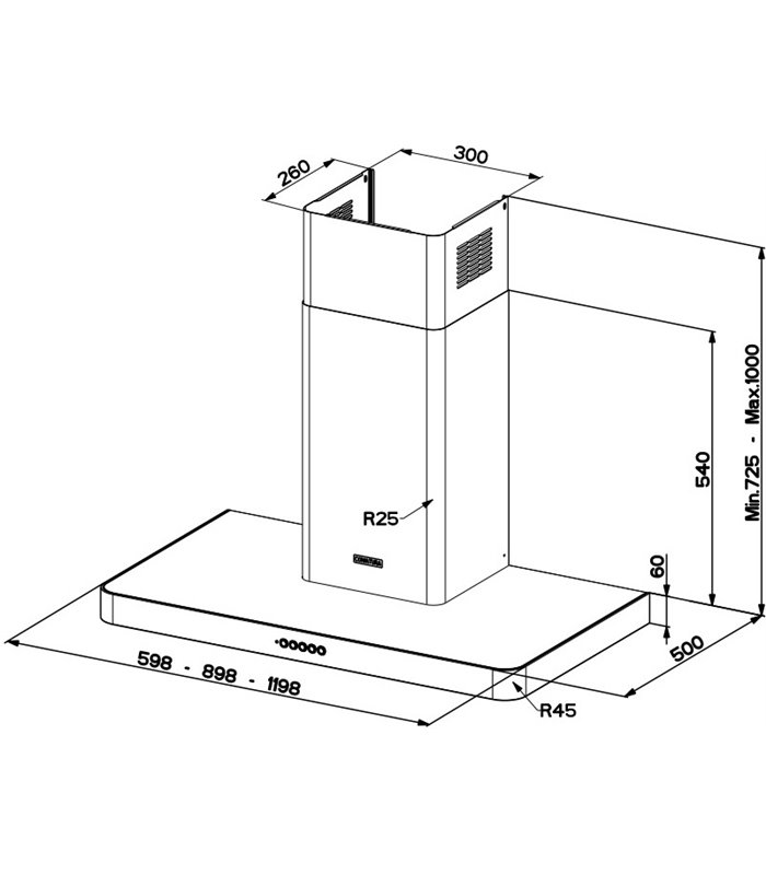 Купить Купольная вытяжка FABER T-LIGHT WH MATT A90 EVO — Фото 2