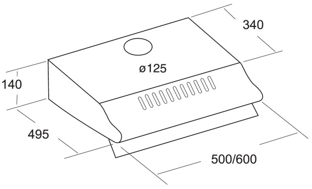 Купить Плоская вытяжка CATA P 3060 WH/C — Фото 3