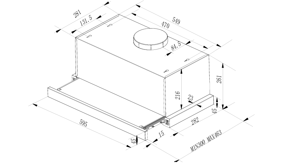 Купить Вытяжка встраиваемая GRUNDIG GDT2230BG — Фото 3