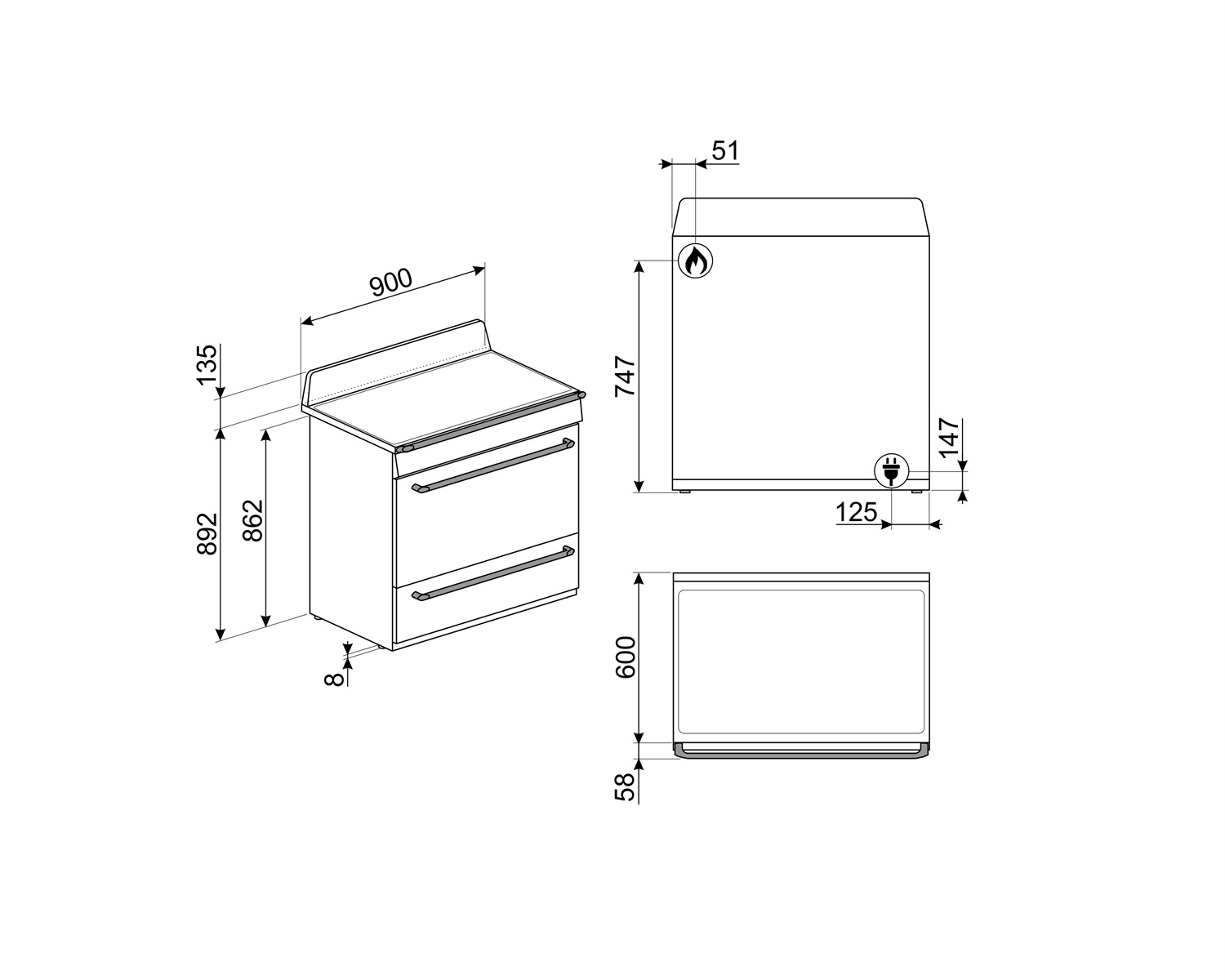 Купить Комбинированная плита Smeg TR90DGM9 — Фото 10