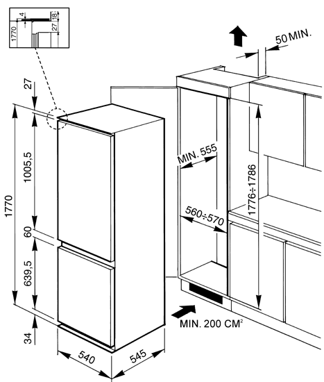Купить Встраиваемый холодильник SMEG CR325P — Фото 2