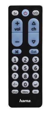 Пульт Hama Универсальный пульт  Big Zapper черный																		 — описание, фото, цены в интернет-магазине PT Stores
