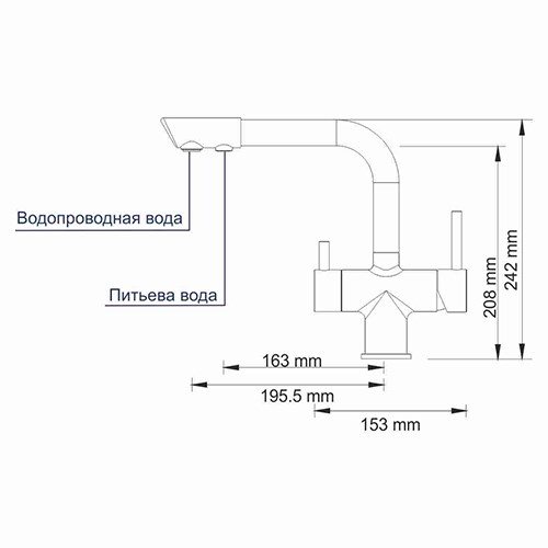 Купить Смеситель WasserKRAFT A8047 Смеситель для кухни под фильтр — Фото 3