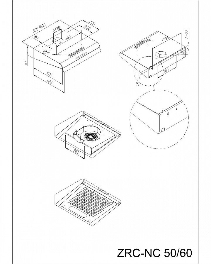 Купить Плоская вытяжка MAUNFELD MPA 50 черный — Фото 2