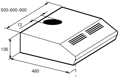 Купить Плоская вытяжка Delonghi KD LA 60 WH — Фото 2