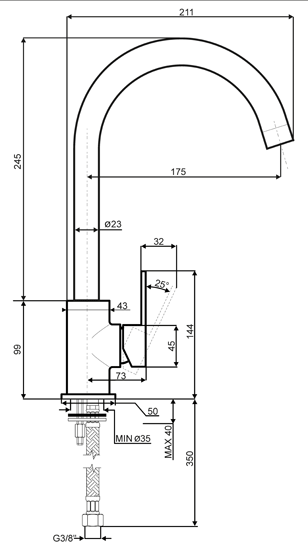 Купить Смеситель SMEG MI4CR — Фото 3