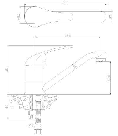 Купить Смеситель Rossinka Y40-22 Смеситель для кухни — Фото 2
