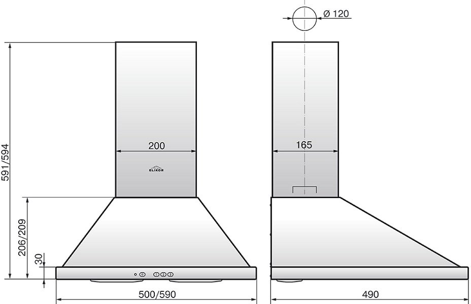 Купить Купольная вытяжка ELIKOR Оптима 50П-400-К3Л белый — Фото 2