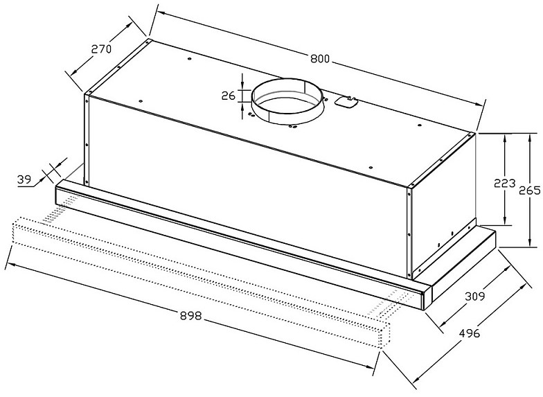 Купить Вытяжка встраиваемая KORTING KHP 9815 GN — Фото 3