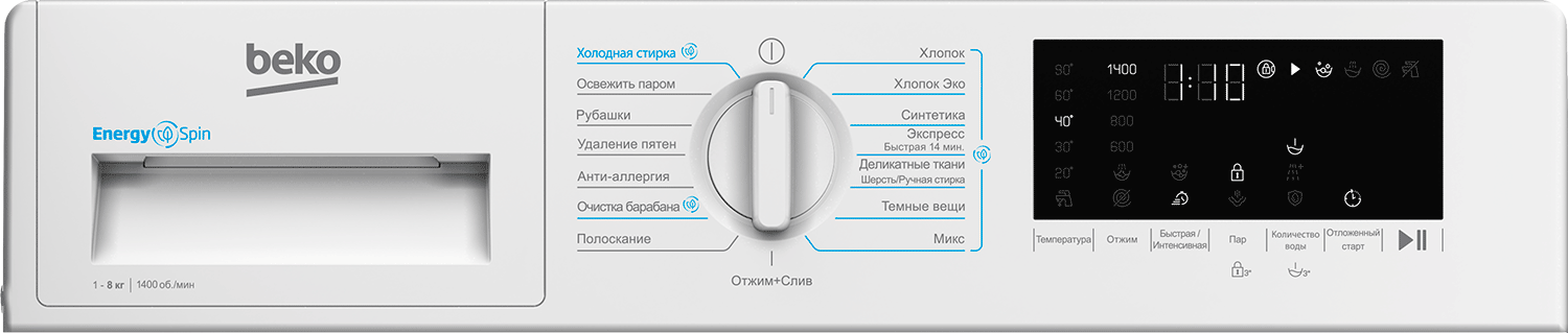 Купить Встраиваемая стиральная машина BEKO BI3DBT8841 W — Фото 6