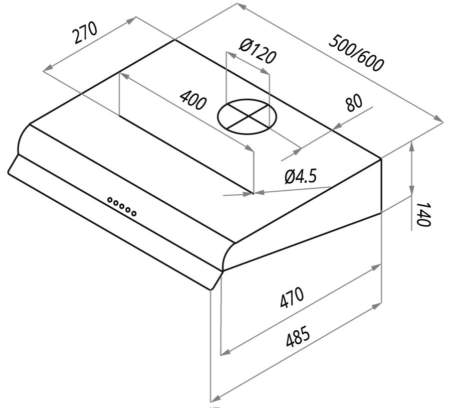 Купить Плоская вытяжка MAUNFELD MP360-2 коричневый — Фото 2