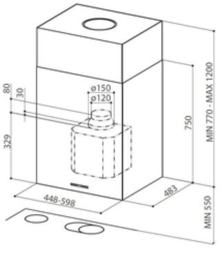Купить Островная вытяжка FABER CUBIA ISOLA PLUS EV8 X A60 — Фото 2