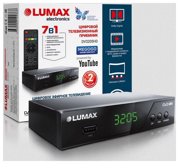 ТВ Тюнер LUMAX DV3205HD																		 — описание, фото, цены в интернет-магазине PT Stores