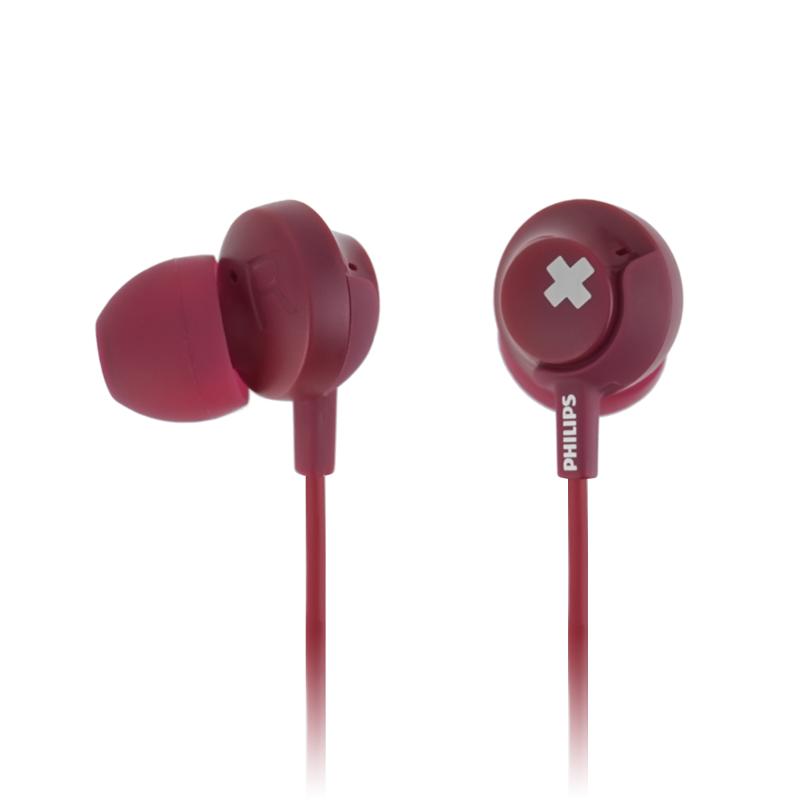 Наушники PHILIPS BASS+ SHE4305 Red																		 — описание, фото, цены в интернет-магазине PT Stores
