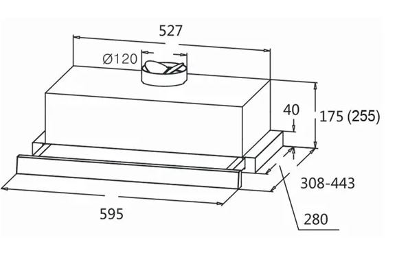 Купить Вытяжка встраиваемая Midea MH60P210X — Фото 2