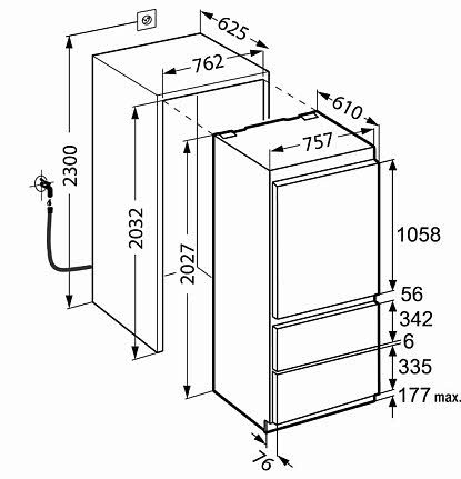 Купить Встраиваемый холодильник LIEBHERR ECBN 5066-22 617 — Фото 3