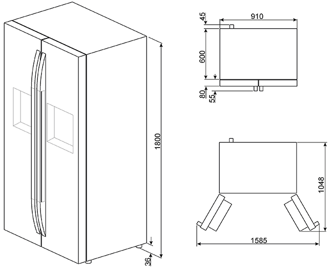Купить Холодильник SMEG SBS63NED — Фото 2