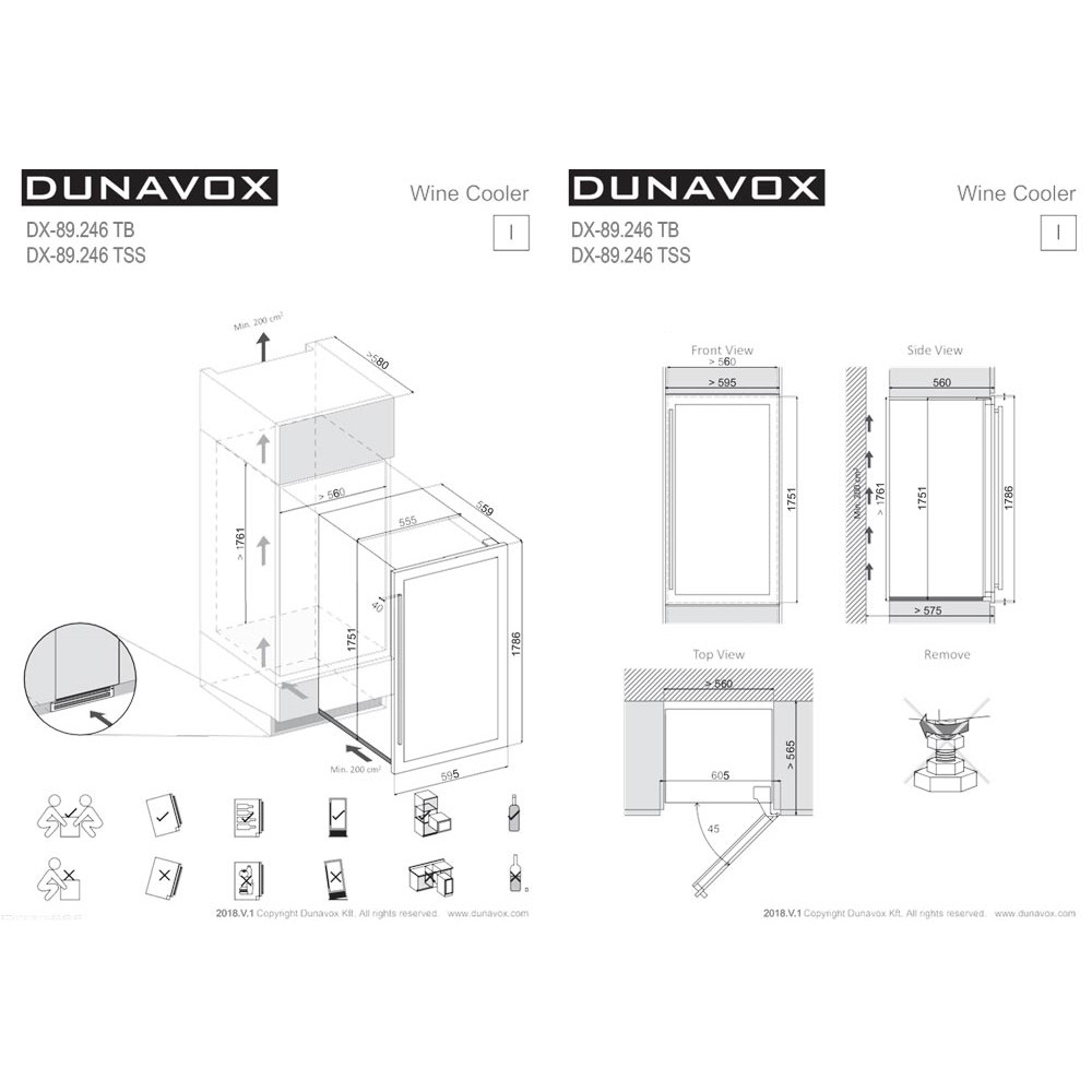 Купить Встраиваемый винный шкаф DUNAVOX DX-89.246TB — Фото 2