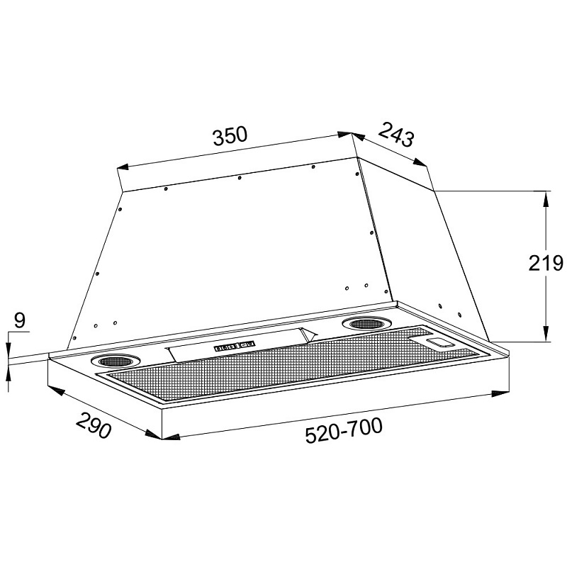 Купить Вытяжка встраиваемая KORTING KHI 6755 X — Фото 2