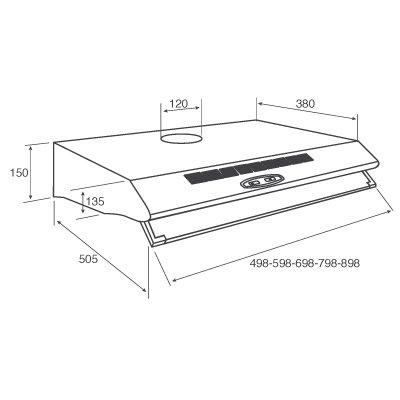 Купить Плоская вытяжка JET AIR SUNNY/60 1M WH al — Фото 2