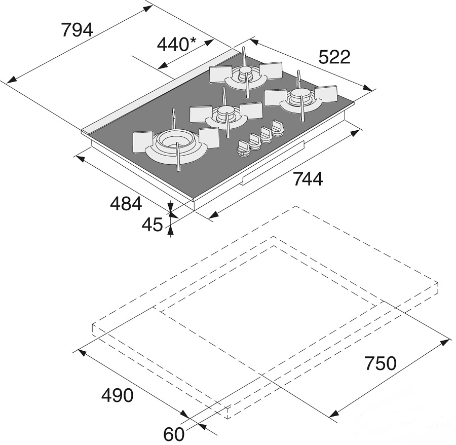 Купить Газовая варочная панель ASKO HG1885SB — Фото 2