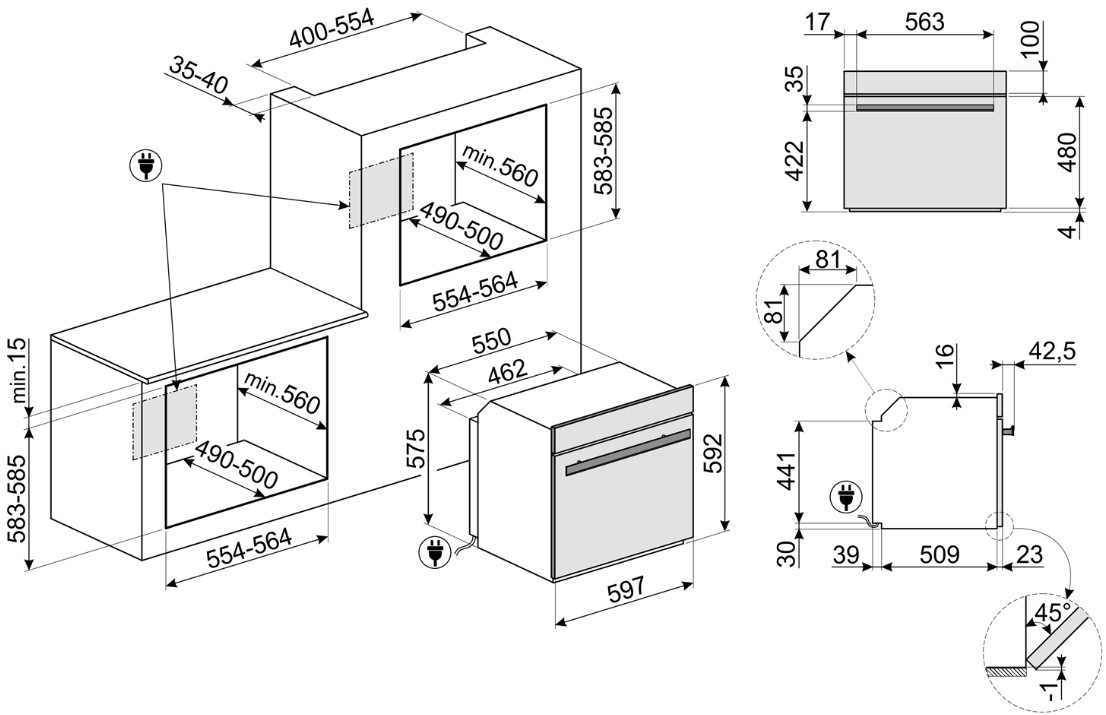 Купить Электрический духовой шкаф Smeg SO6606APNR — Фото 5