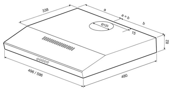 Купить Плоская вытяжка KRONA ERMINA 500 ivory PB — Фото 2