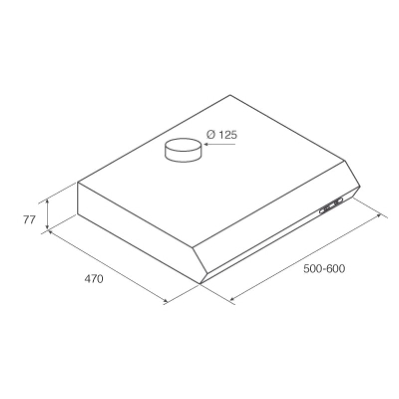 Купить Плоская вытяжка JET AIR LIGHT WH/F/50 — Фото 2