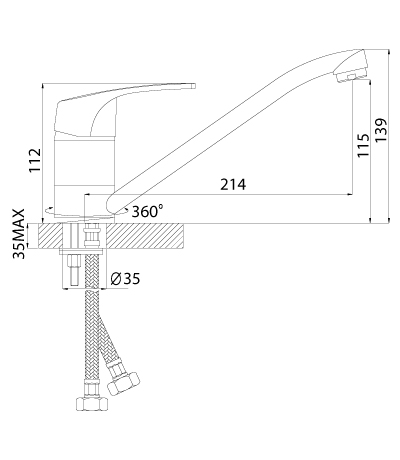 Купить Смеситель Rossinka D40-21U Смеситель для кухни — Фото 2