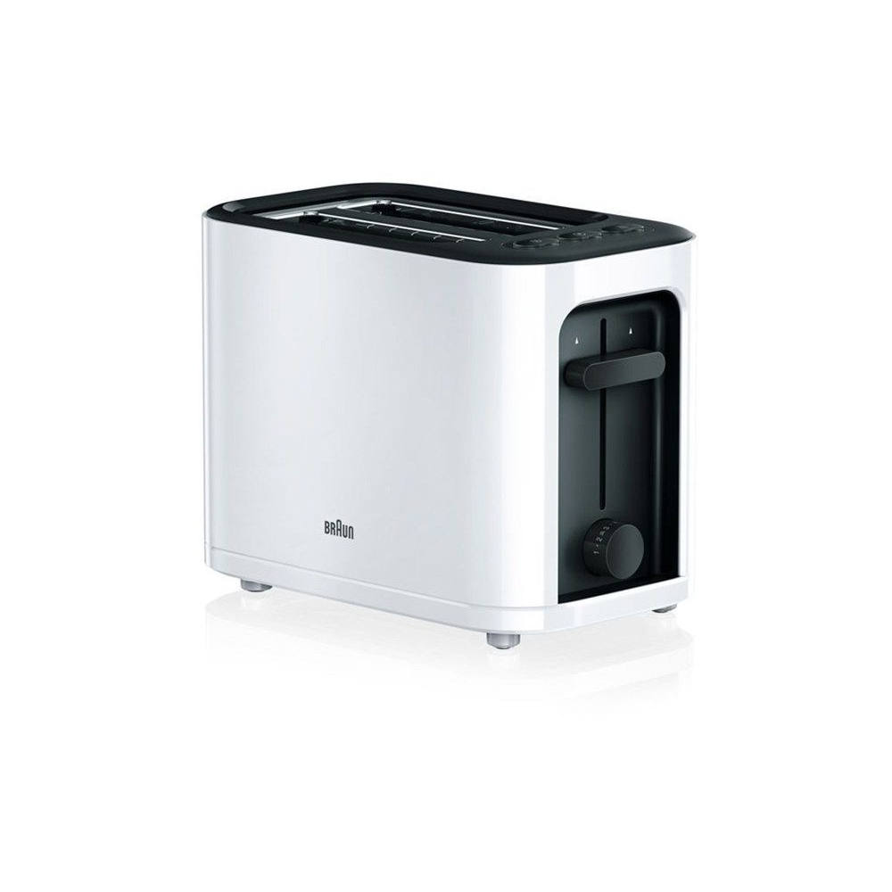 Тостер BRAUN HT 3000, белый/черный																		 — описание, фото, цены в интернет-магазине PT Stores