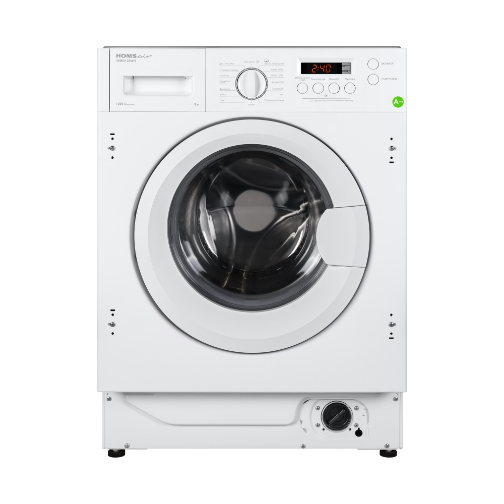 Встраиваемая стиральная машина HOMSair WMB126WH																		 — описание, фото, цены в интернет-магазине PT Stores