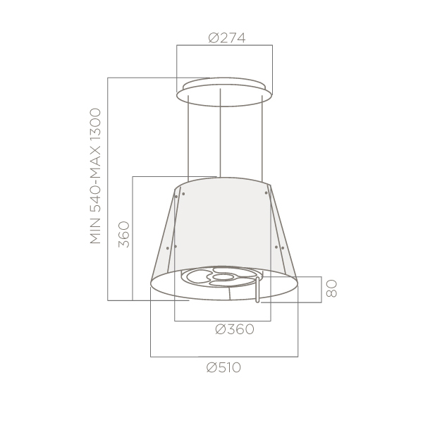 Купить Островная вытяжка ELICA GRACE WH/F/51 — Фото 4