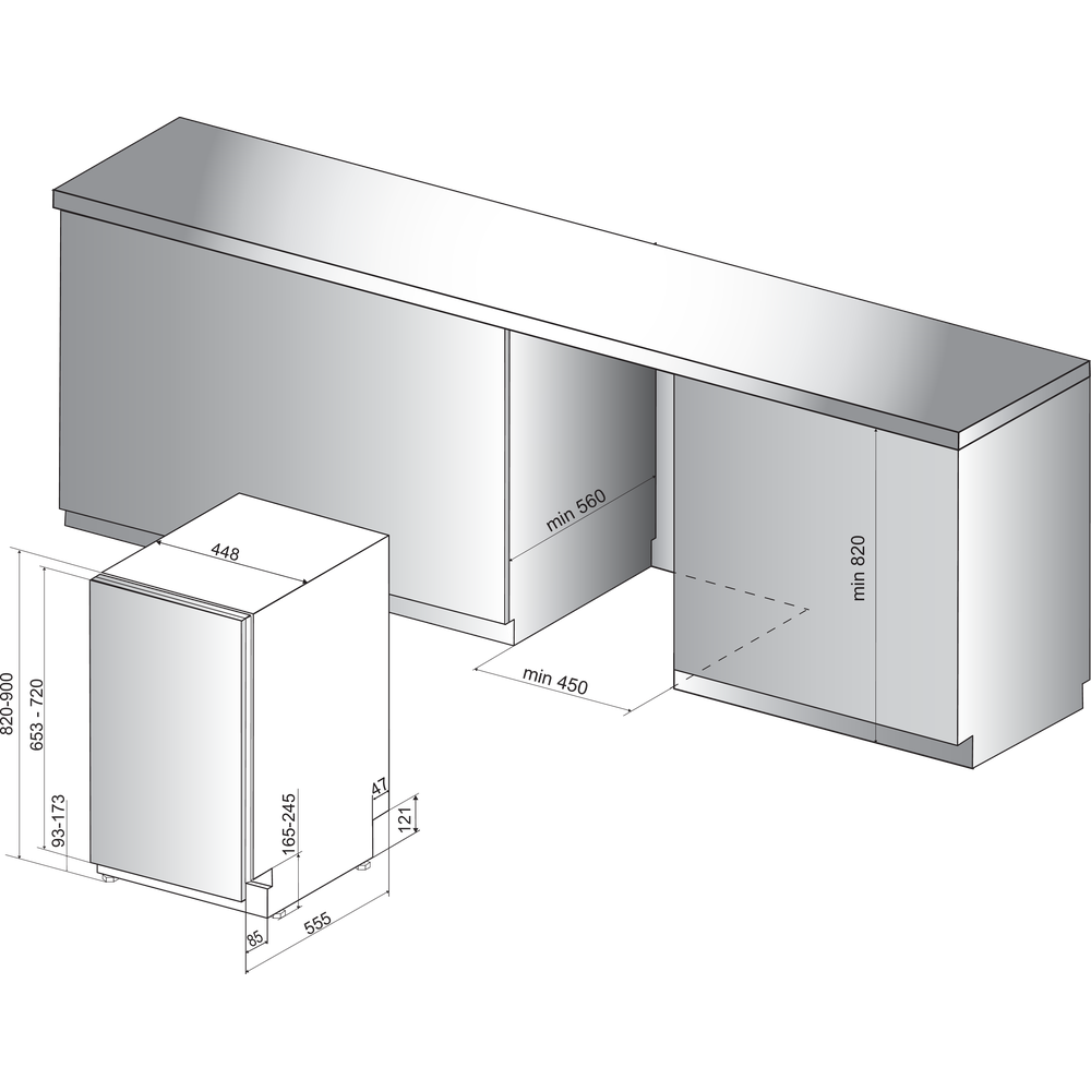 Купить Встраиваемая посудомоечная машина HOTPOINT-ARISTON HSIE 2B19 — Фото 9