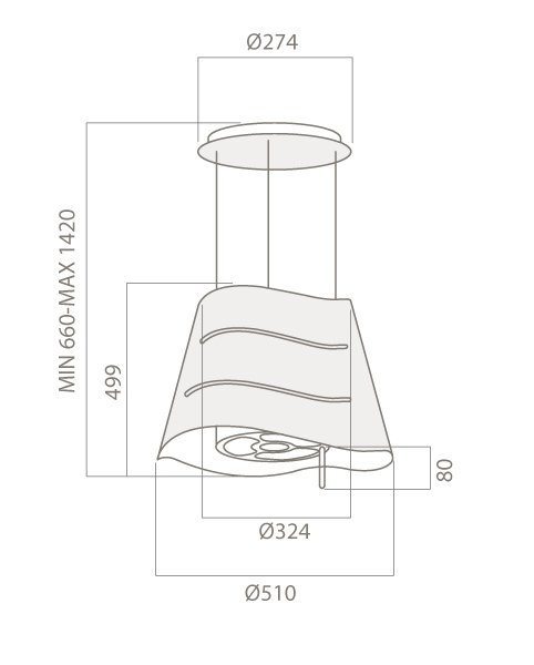 Купить Островная вытяжка ELICA WAVE BL/F/51 — Фото 4