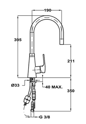 Купить Смеситель TEKA VTK 938 Chrome с выдвижным душем — Фото 2