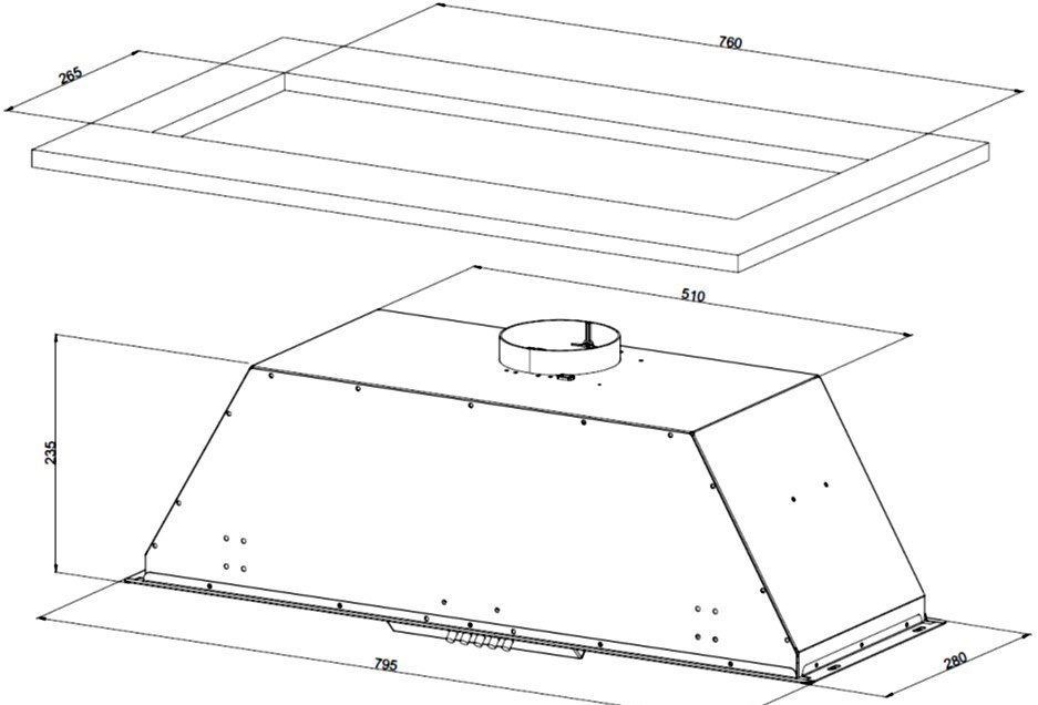 Купить Вытяжка встраиваемая KORTING KHI 9931 X — Фото 2