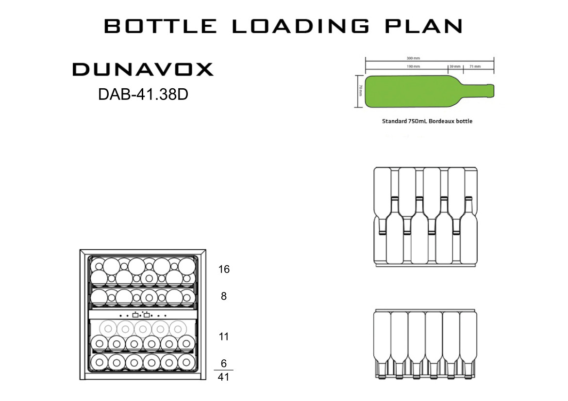 Купить Встраиваемый винный шкаф DUNAVOX DAB-41.83DB — Фото 3