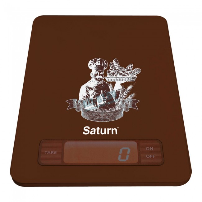 Кухонные весы SATURN ST-KS 7235 Brown																		 — описание, фото, цены в интернет-магазине PT Stores