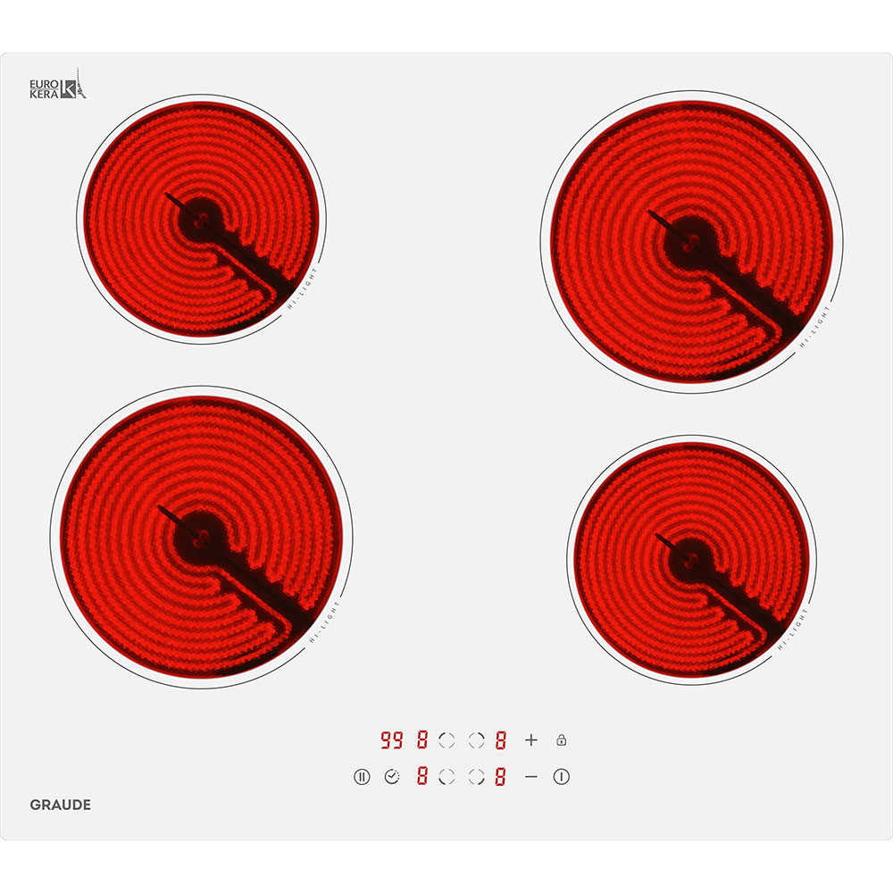 Электрическая варочная панель GRAUDE EK 60.0 W																		 — описание, фото, цены в интернет-магазине PT Stores