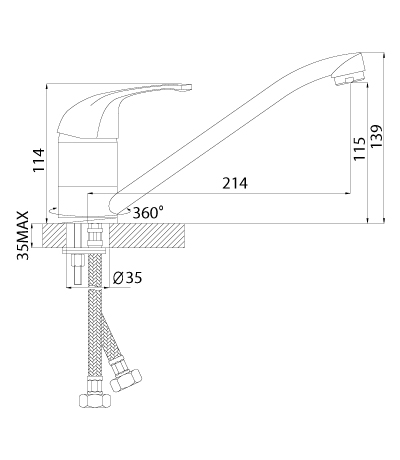 Купить Смеситель Rossinka C40-21U Смеситель для кухни — Фото 2