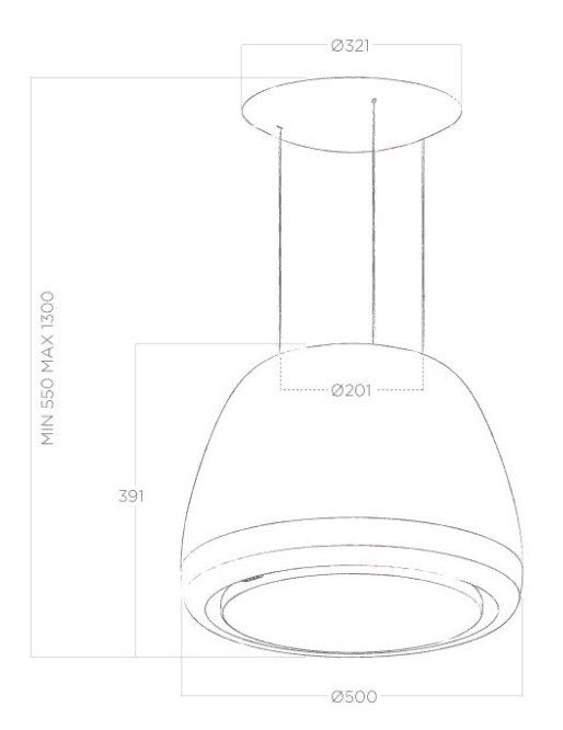 Купить Островная вытяжка ELICA EDITH ROCK/F/50 — Фото 2