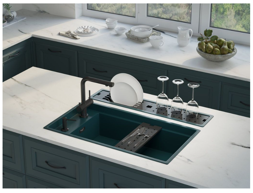 Купить Мойка OMOIKIRI Kinaru PRO 86-U/I-AZ Artceramic/Azur blue — Фото 4