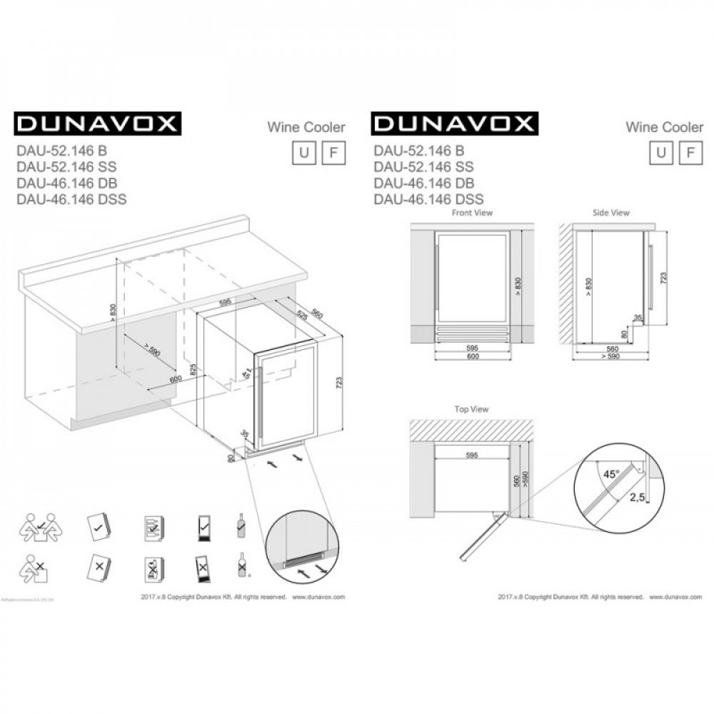 Купить Встраиваемый винный шкаф DUNAVOX DAU-46.146DB — Фото 3