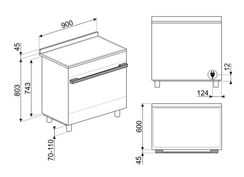 Купить Электрическая плита SMEG CPF9IPBL — Фото 5