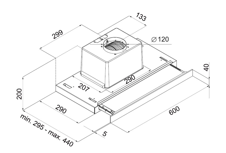 Купить Вытяжка встраиваемая MAUNFELD OUSE TOUCH 60 черный/ЧЕРНОЕ стекло — Фото 15